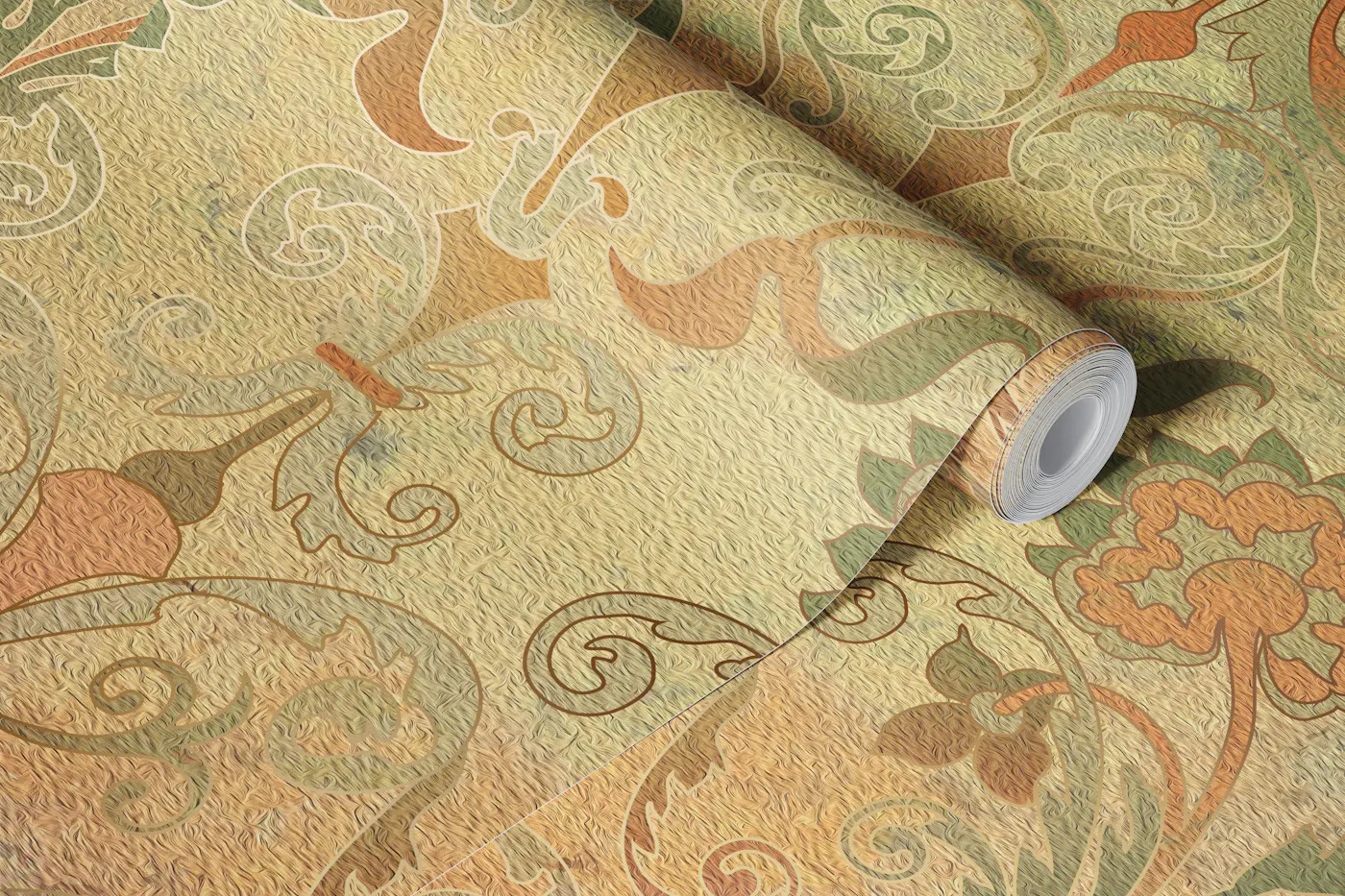 Old World Floral Grace Tapestry Medieval wallpaper roll