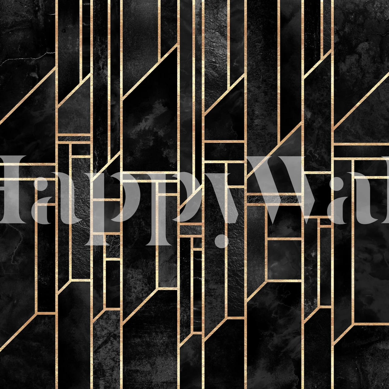 Diseño de papel tapiz Black Skies en una habitación