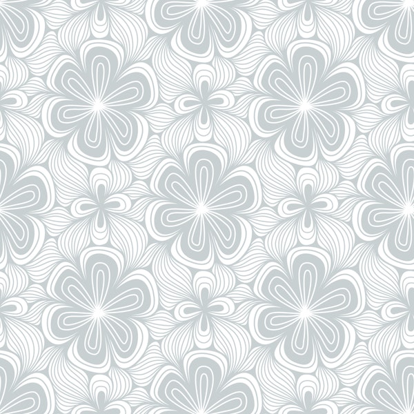 Calming Bloom Flow Silver Grey