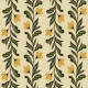 Climbing flowers stripes Yellow Sage Green