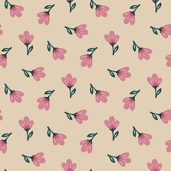 Ditsy Pink Blossoms