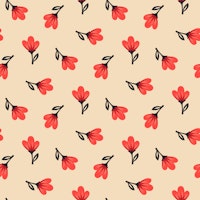 Ditsy Vibrant Red Blossoms wallpaper