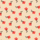 Ditsy Vibrant Red Blossoms