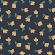 Ditsy Yellow Blossoms on Navy