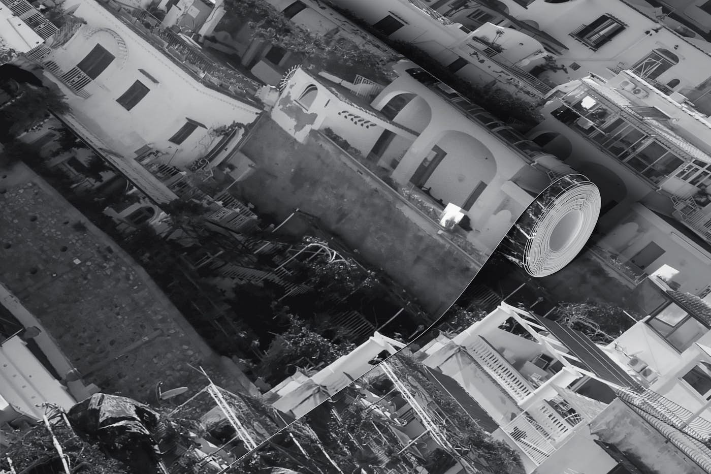 Bellissima Positano 2 - BW wallpaper roll