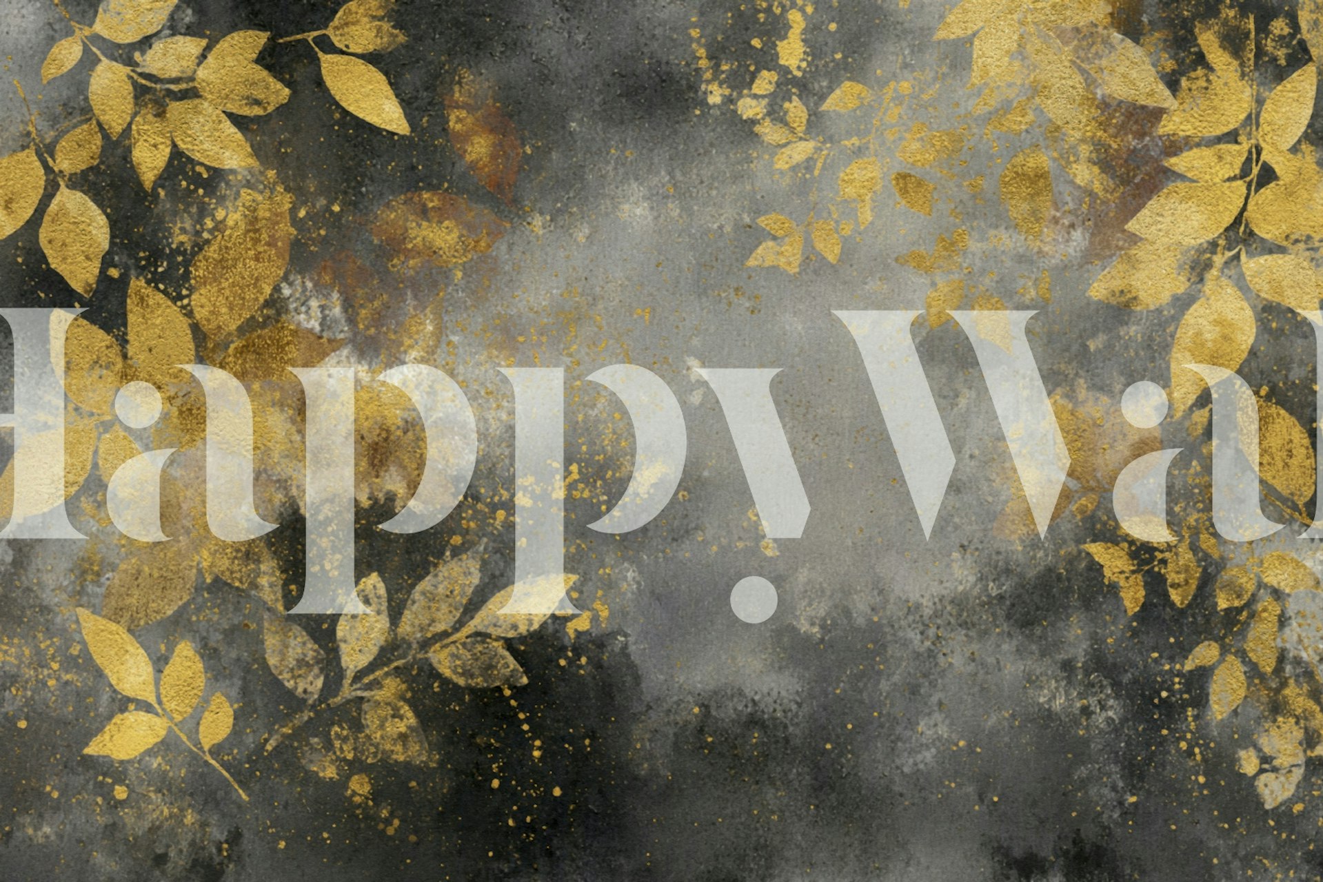 Zidna obloga Golden Leaf Mist u sobi