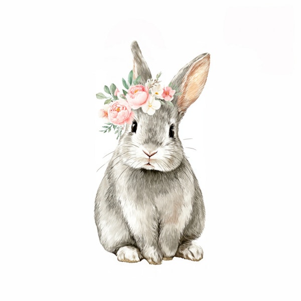 Blossom Crowned Bunny