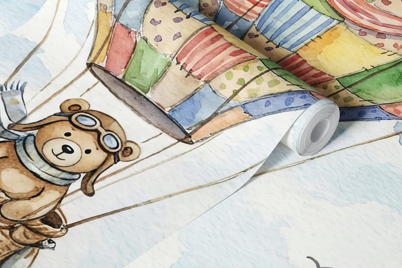 Teddy in the Sky wallpaper roll