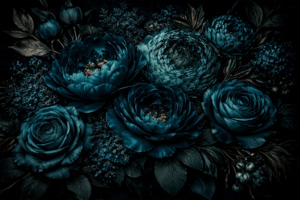 Deep Emerald Floral Magic