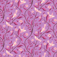 Light Purple Birds in the Forest tapete