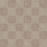 Dusty Rose Beige Raffia Chessboard wallpaper