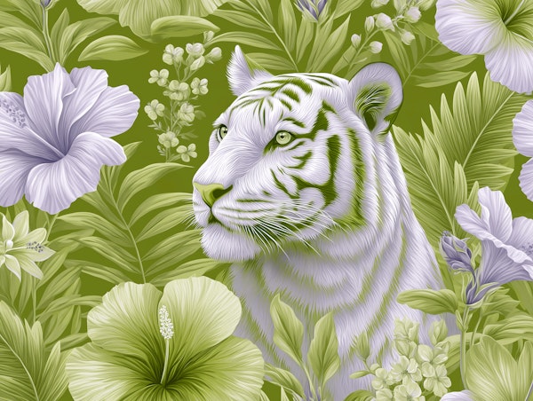 Green Jungle with Tiger