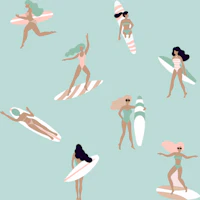 Beach Vibes Surfing tapete