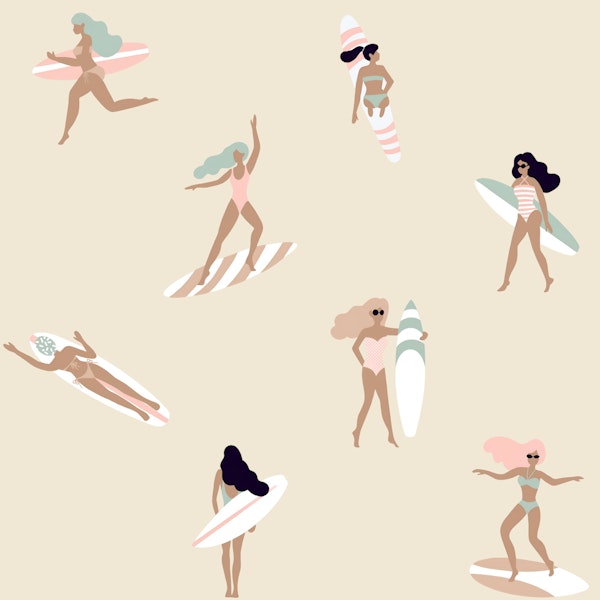 Coastal Surf Silhouettes