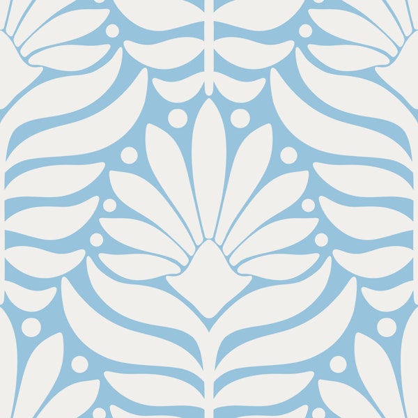 Cloud dancer Blue Floral Serenity