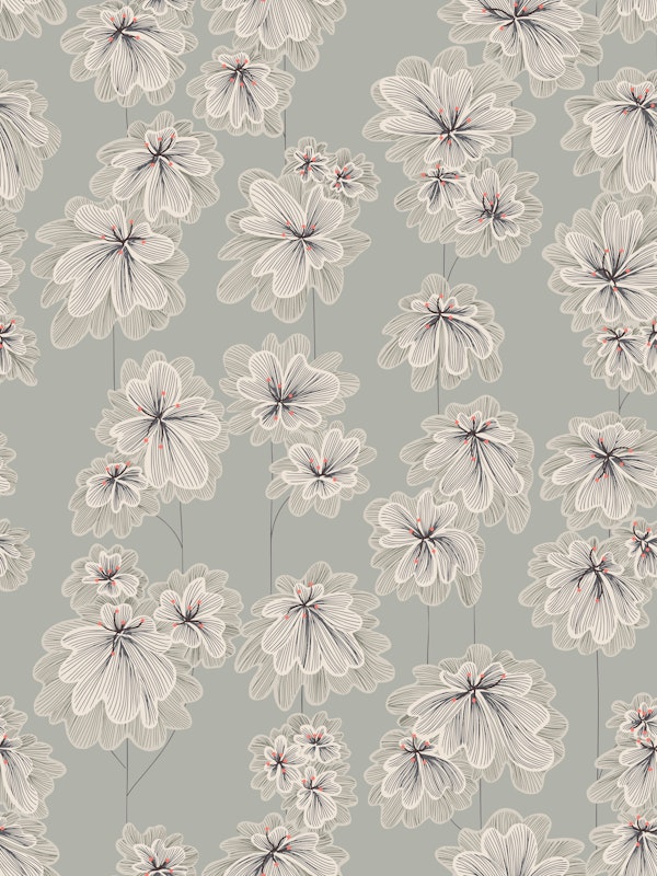 Japandi Flowers warm grey