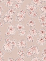 Japandi Flowers blush pink tapety