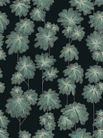 Japandi Flowers dark teal wallpaper