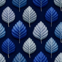 Blue Leaf Elegance wallpaper