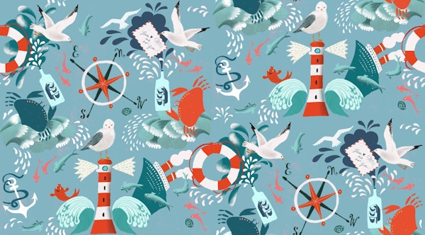 Message In A Bottle Lighthouse ocean splash