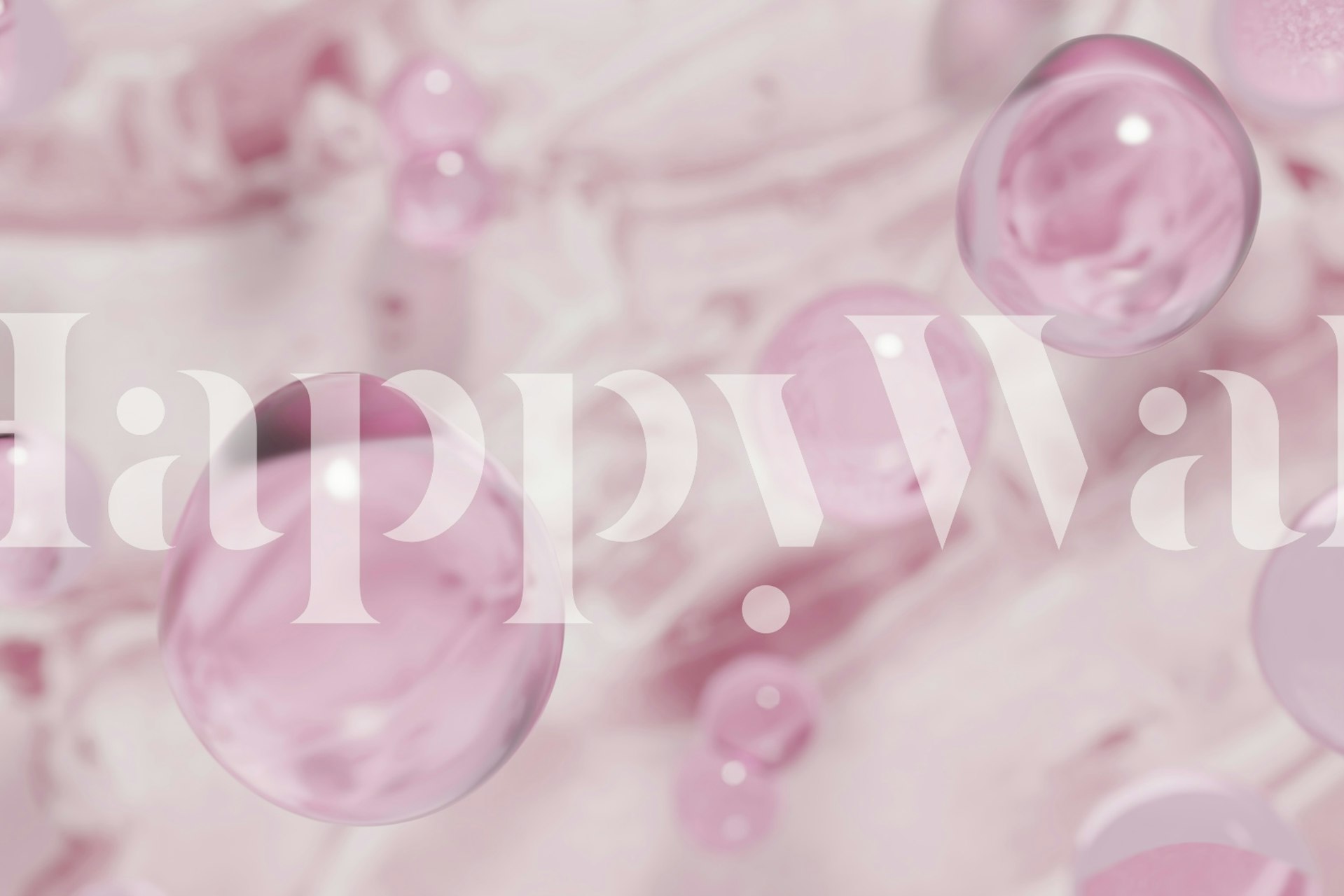 Glassy Pink Elegance wallpaper in a room