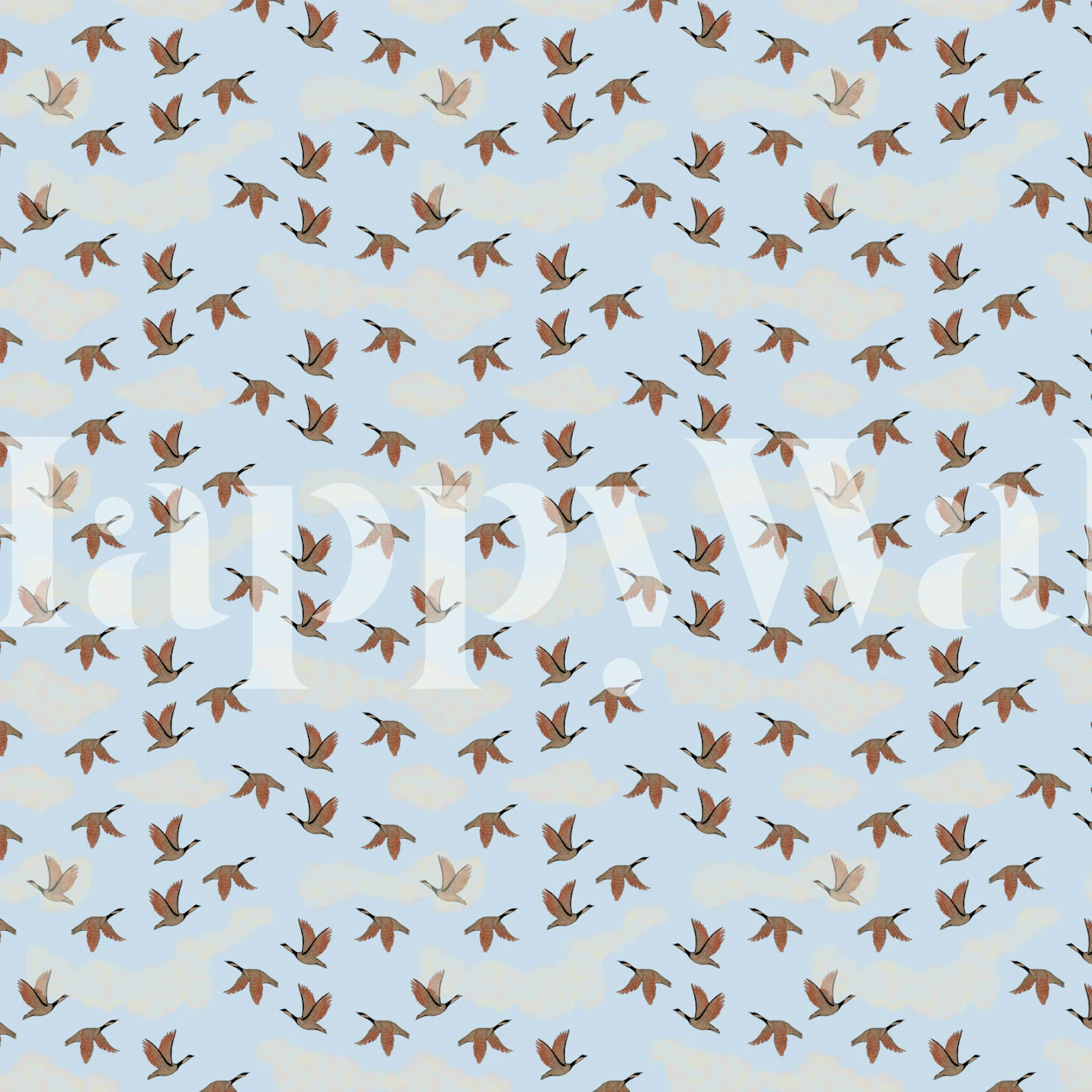 Papel pintado Wayward Wings en una habitación moderna