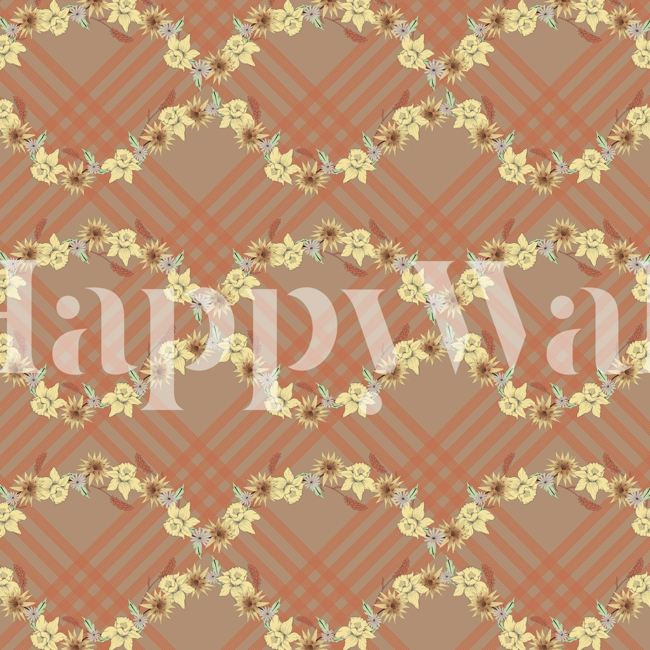 Farmyard Fayre Rustic wallpaper in a room