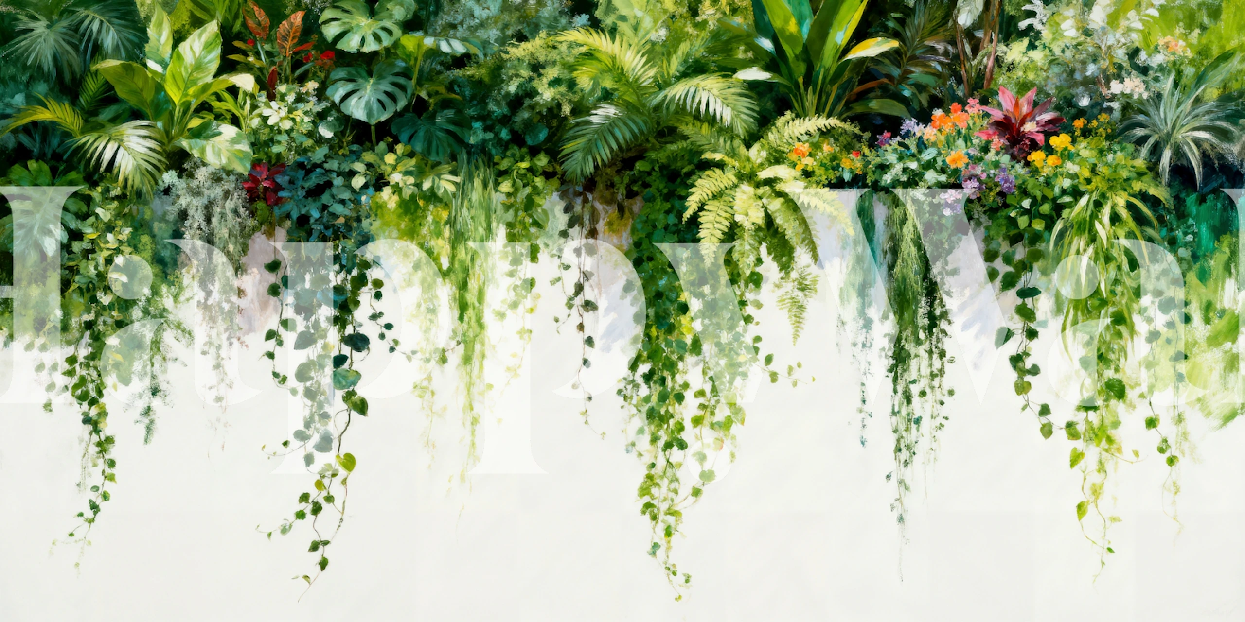 Lush Garden Serenity tapet i ett rum