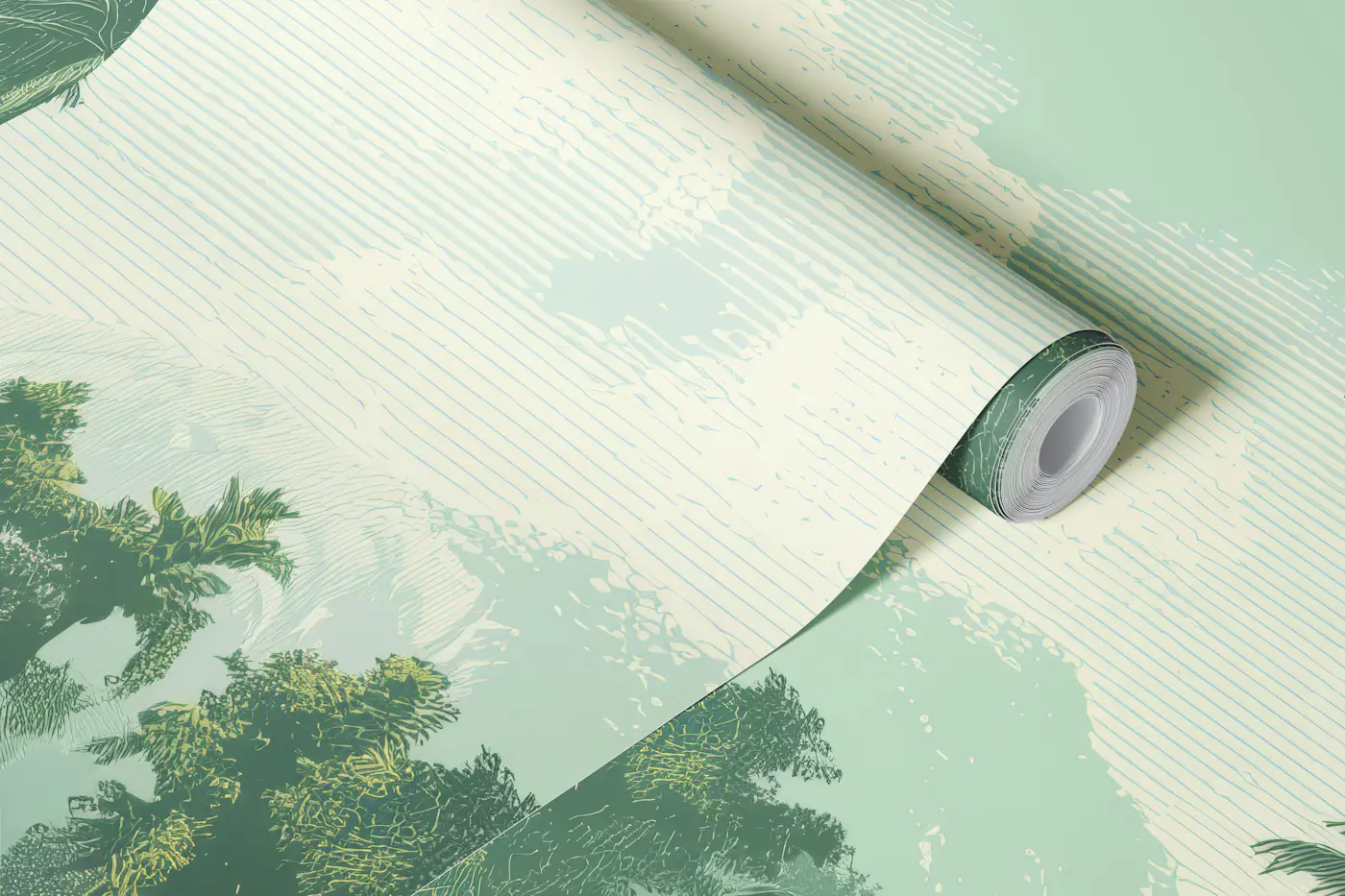 Vintage Jungle Vista wallpaper roll