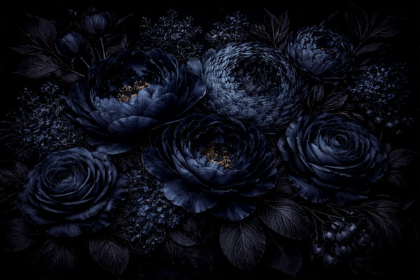 Elegant Midnight Florals