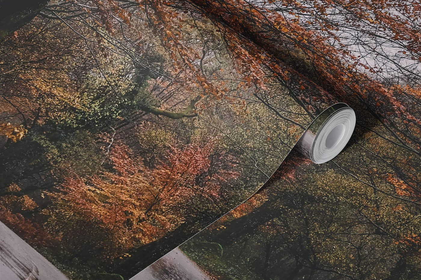 Tree Road Trip wallpaper roll