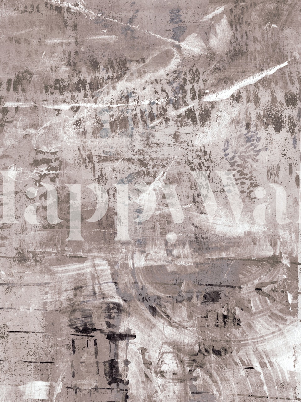 Abstract grijs penseelstreek patroon behang