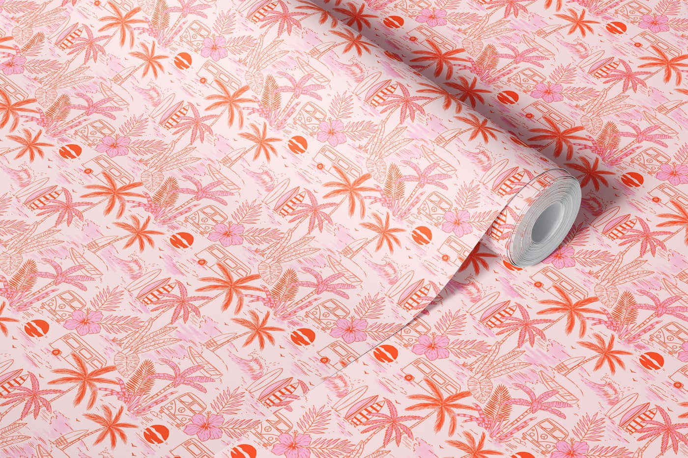 Tropical Sunset Vibes wallpaper roll