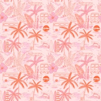 Tropical Sunset Vibes tapet