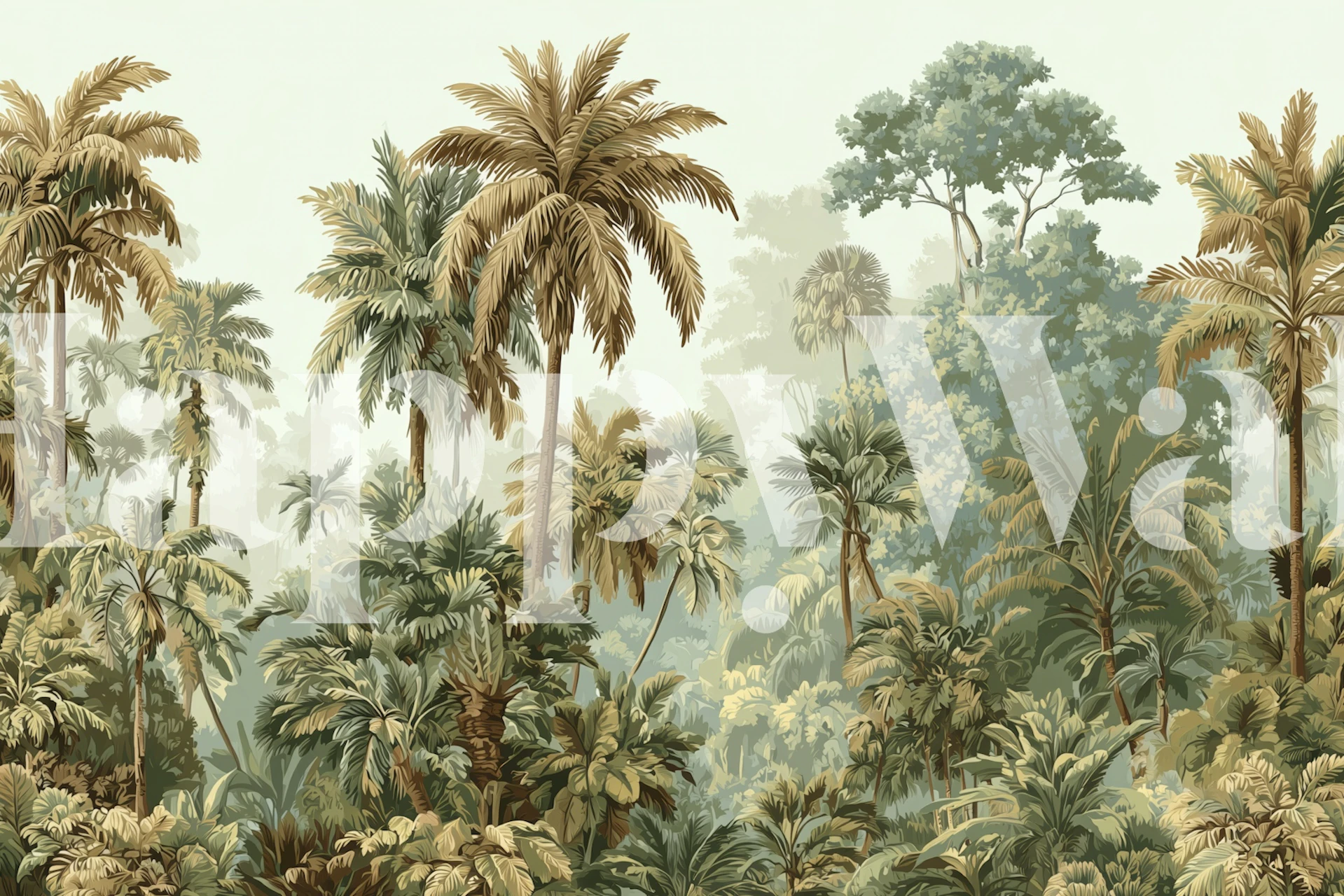 Exotic Vintage Forest View tapeta w pokoju