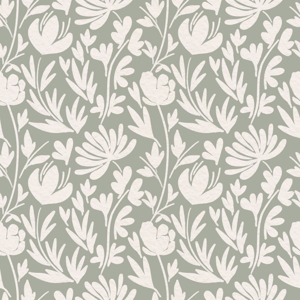 Floral Fork - Pale Sage