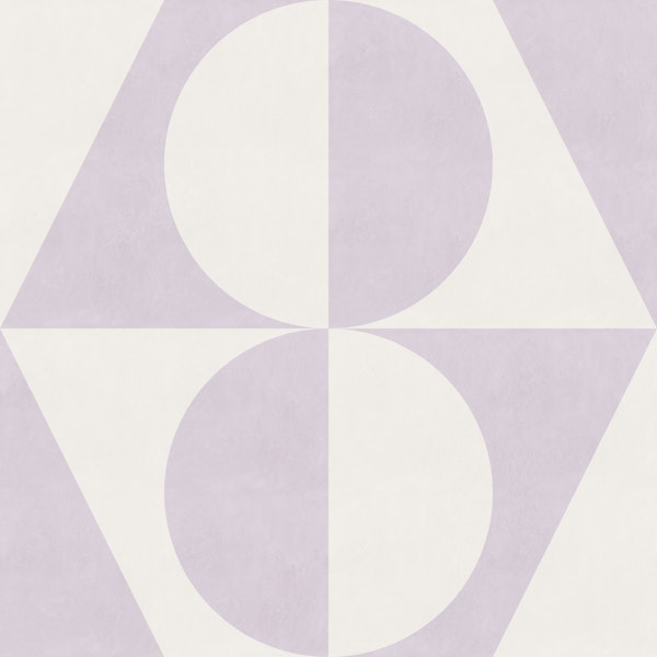 Geometric Abstract in Light Lilac