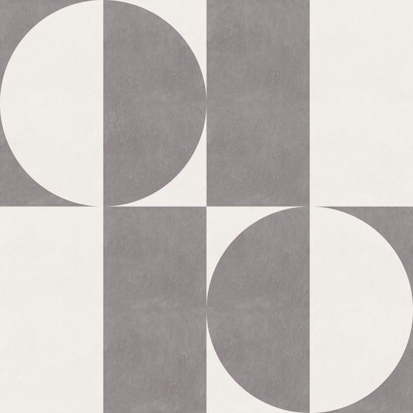 Geometric Tile in Dark Sky Grey