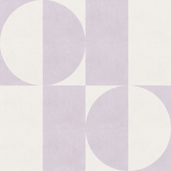 Geometric Tile in Light Lilac