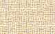 bauhaus geometric maze - mustard yellow brown