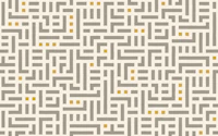 bauhaus geometric maze - taupe grey mustard wallpaper