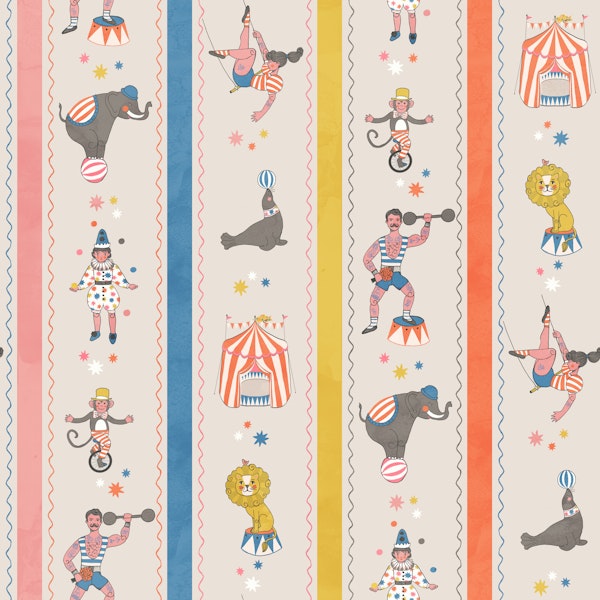 Vintage Circus Stripe Pattern