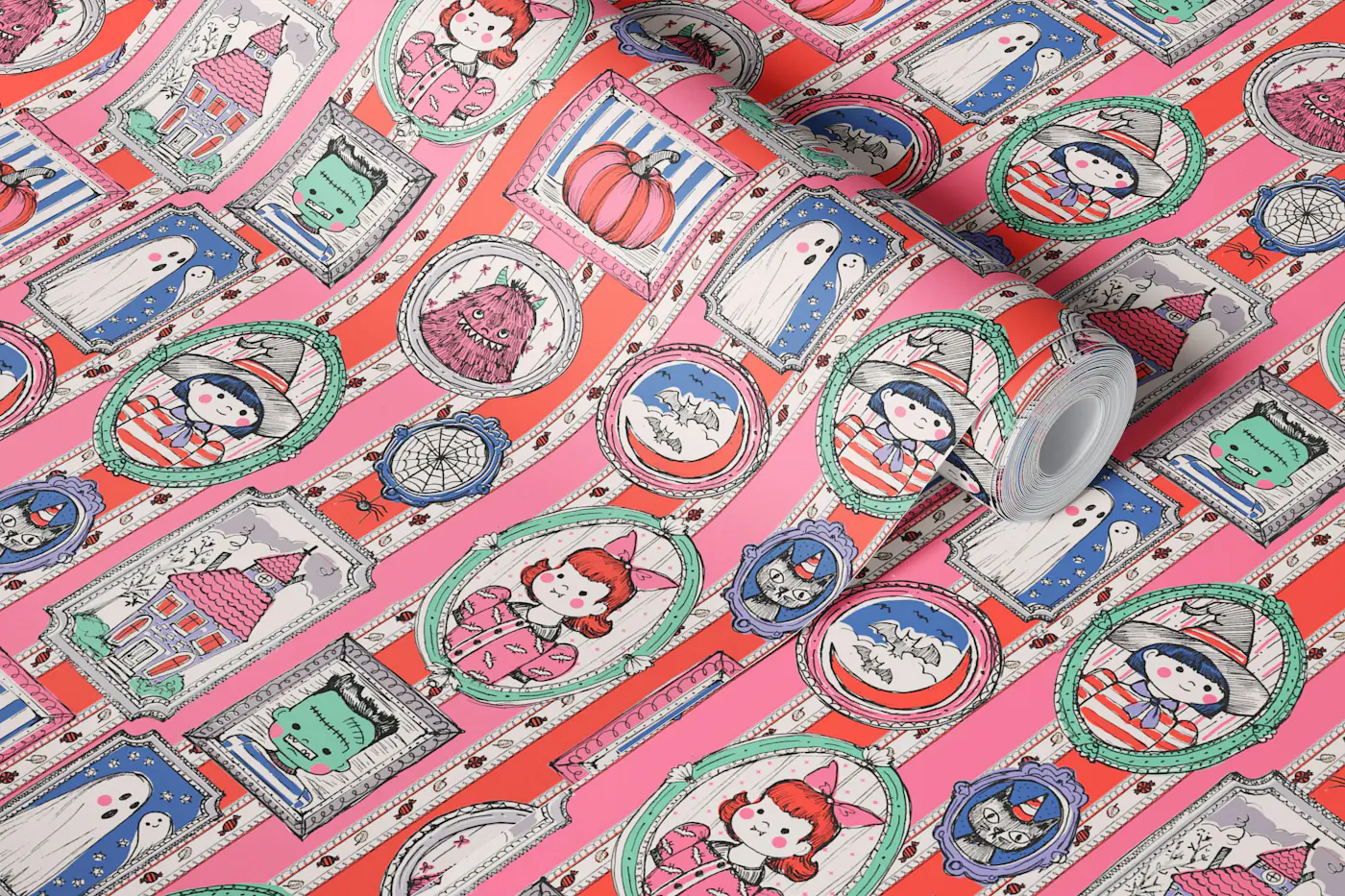 Vintage Spooky and Cute Collection wallpaper roll