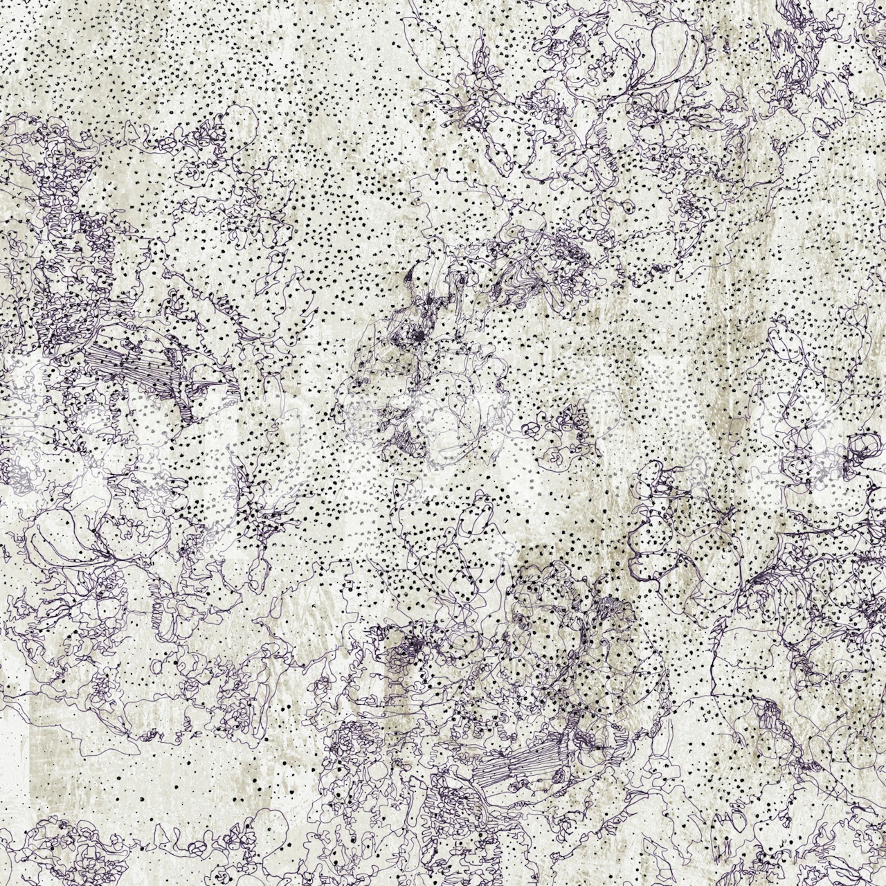 Monochrome Maze wallpaper in a room