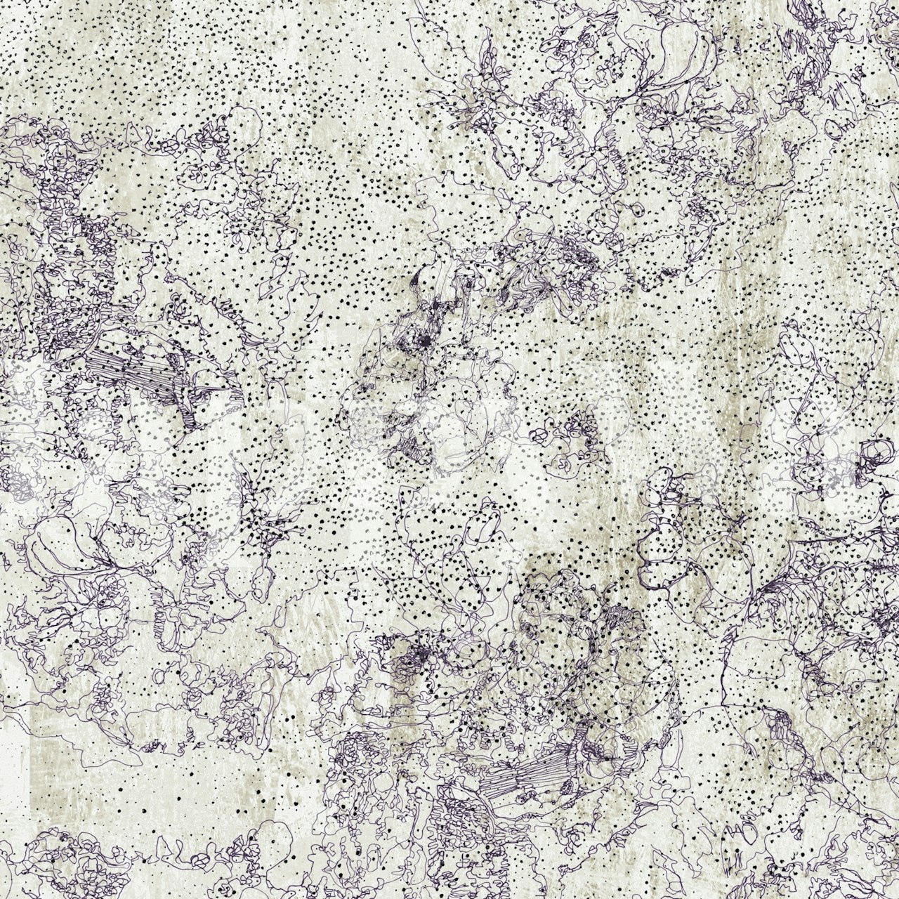 Monochrome Maze wallpaper in a room