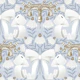 Luxury Toilet Damask for the Bathroom - Blue