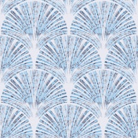 Art Deco Elegant Feathered Scallops light wallpaper