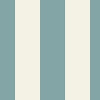 soft teal and cream wide stripe wallpaper