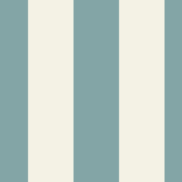 soft teal and cream wide stripe