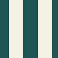Dark teal and vanilla white stripe wallpaper